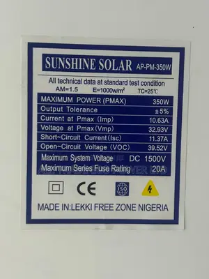 SUNSHINE BONA 350w Solar Panel
