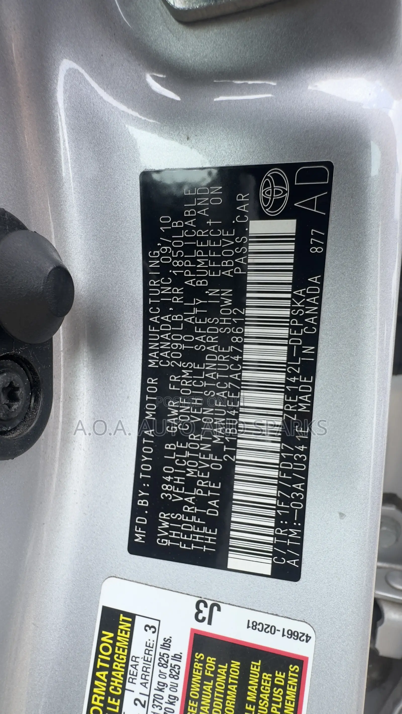 Toyota Corolla 2010 Silver