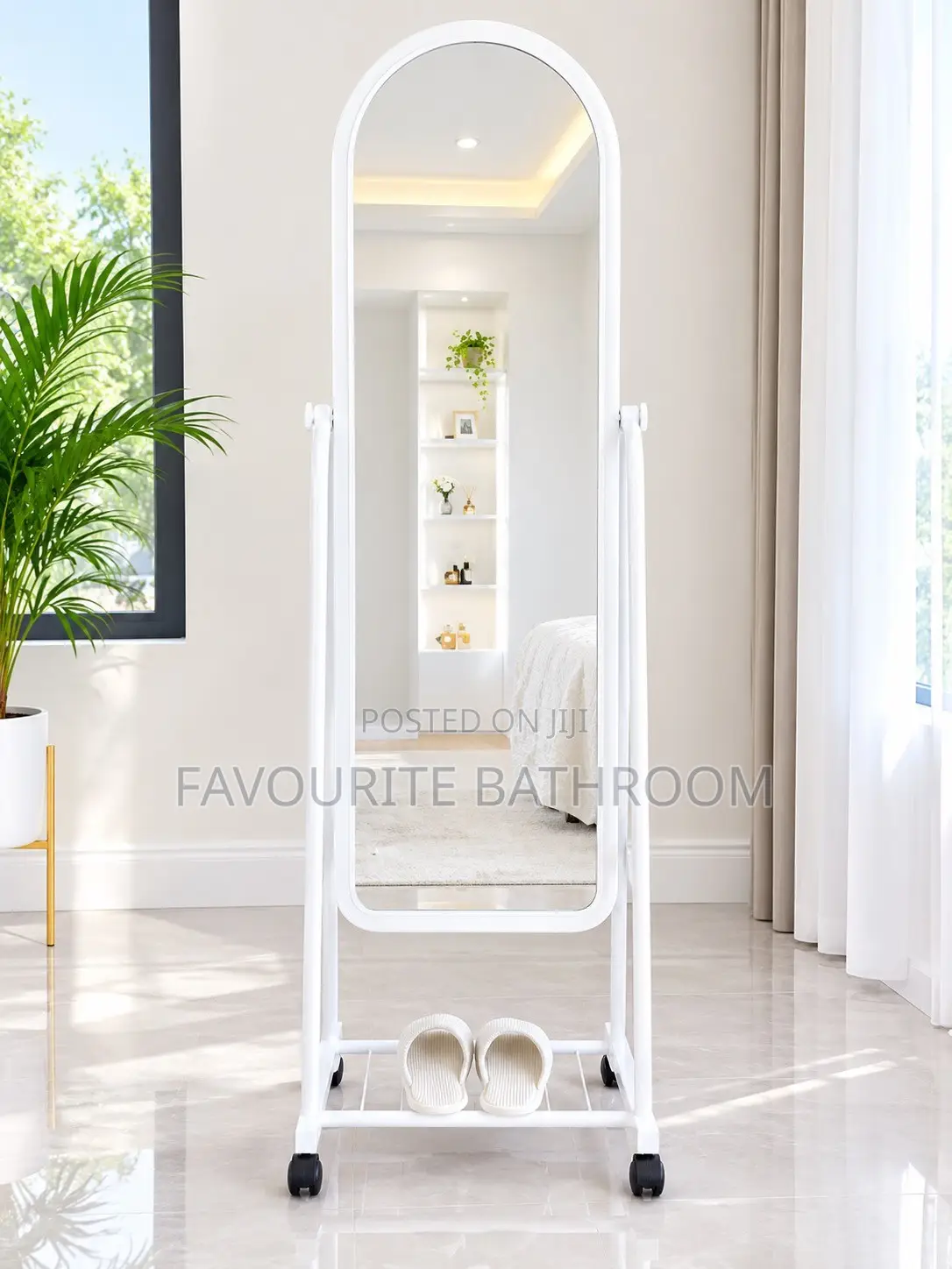 Standing Mirror With Shoe Racks