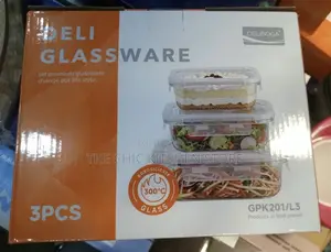 3pcs Airtight Borosilicate Glass Food Storage Container