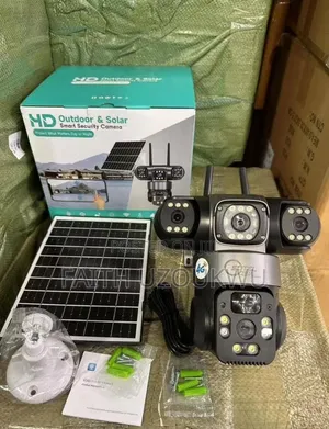 Ultra HD Triple Lens Solar PTZ CCTV Camera