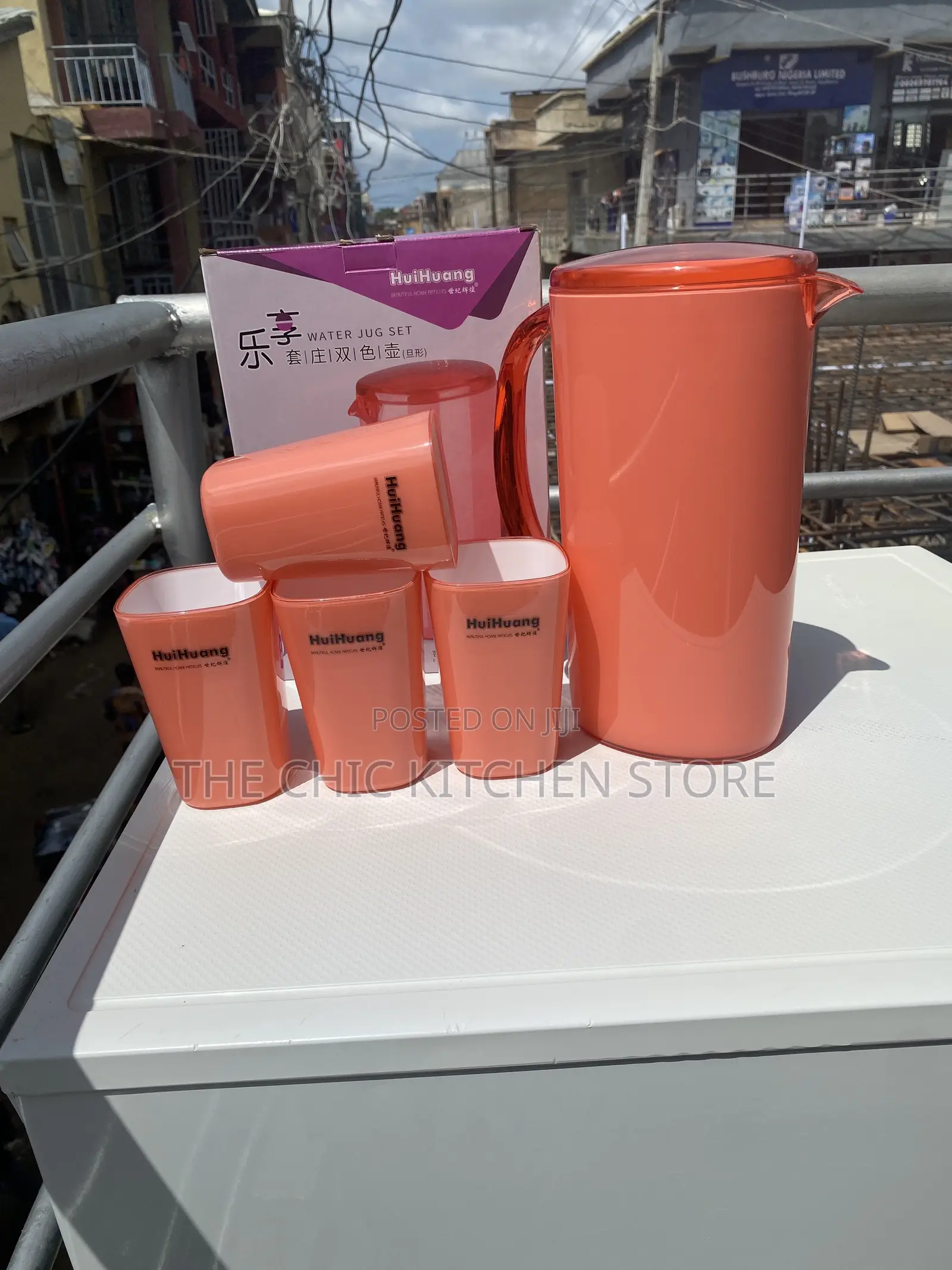 5in1 Acrylic Water Jug Set With 4 Cups