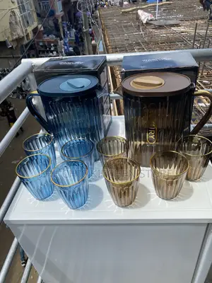 5in1 Luxury Acrylic Water Jug Set With 4 Cups