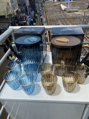 5in1 Luxury Acrylic Water Jug Set With 4 Cups