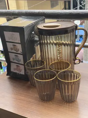 5in1 Luxury Acrylic Water Jug Set With 4 Cups