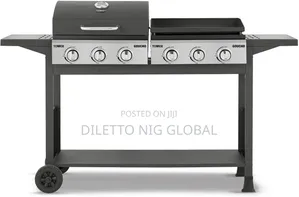 Tower Goucho, 6 Burner Gas BBQ and Plancha With Precision Thermometer