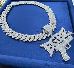 Pure Cuban Iced Link Chain and Customized Pendant