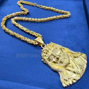 Crucifix Pendant and Cuban Chain