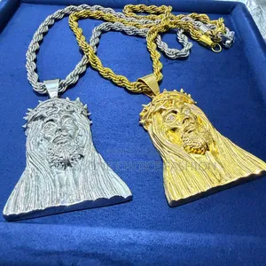 2in1 Cuban Chain and Cuban Iced Pendant Silver/Gold