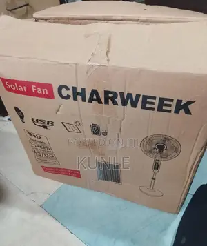 Charweek Rechargeable Solar Standing Fan