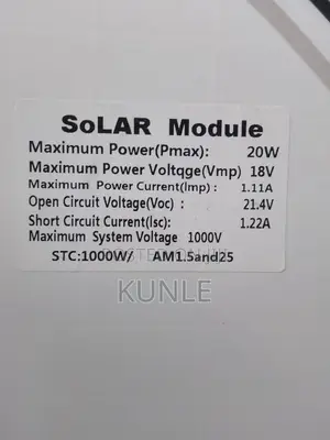 Charweek Rechargeable Solar Standing Fan