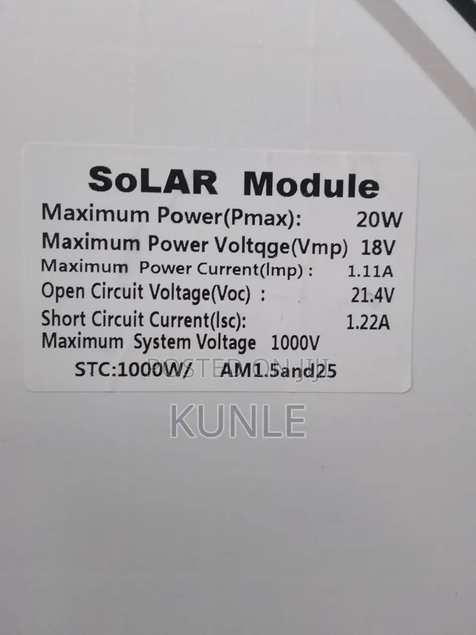Charweek Rechargeable Solar Standing Fan
