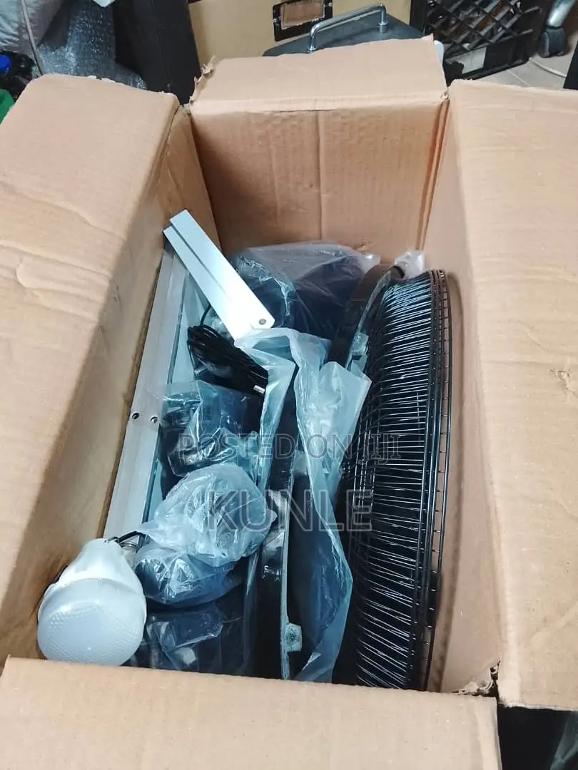 Charweek Rechargeable Solar Standing Fan