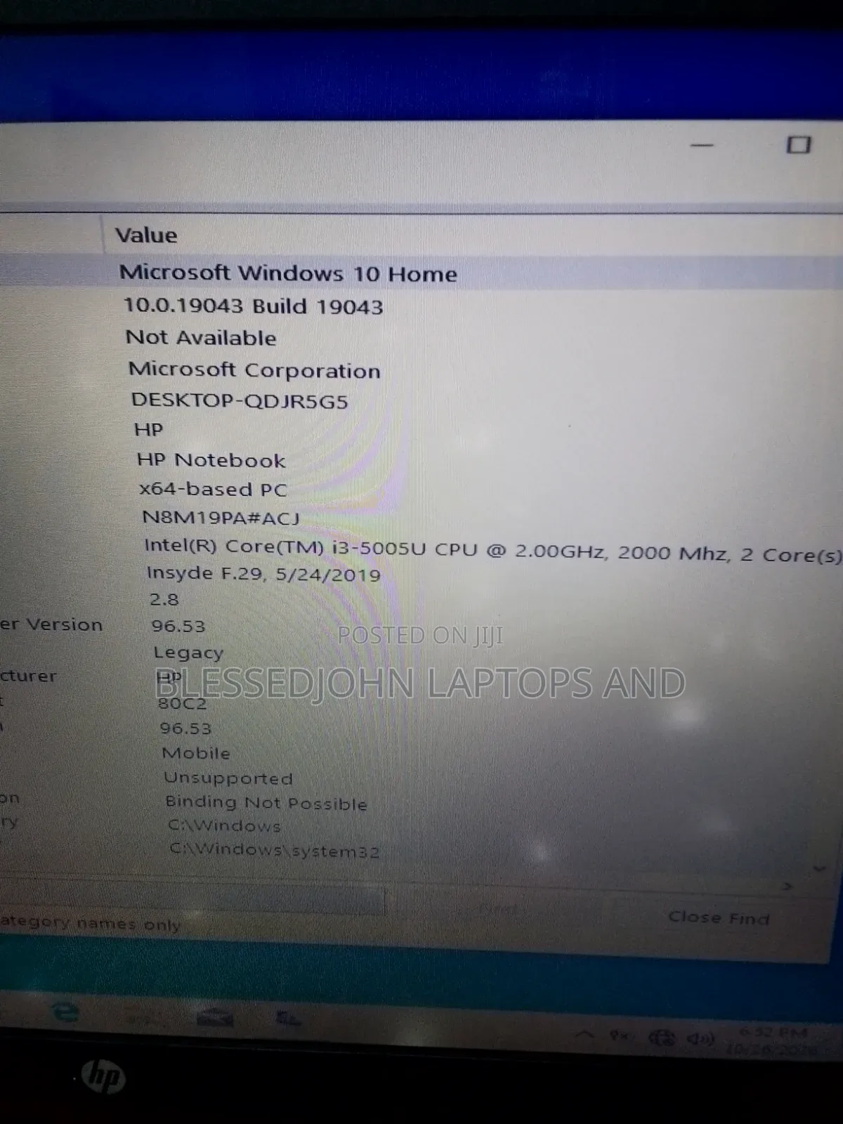 Laptop HP 15 8GB Intel Core i3 HDD 250GB