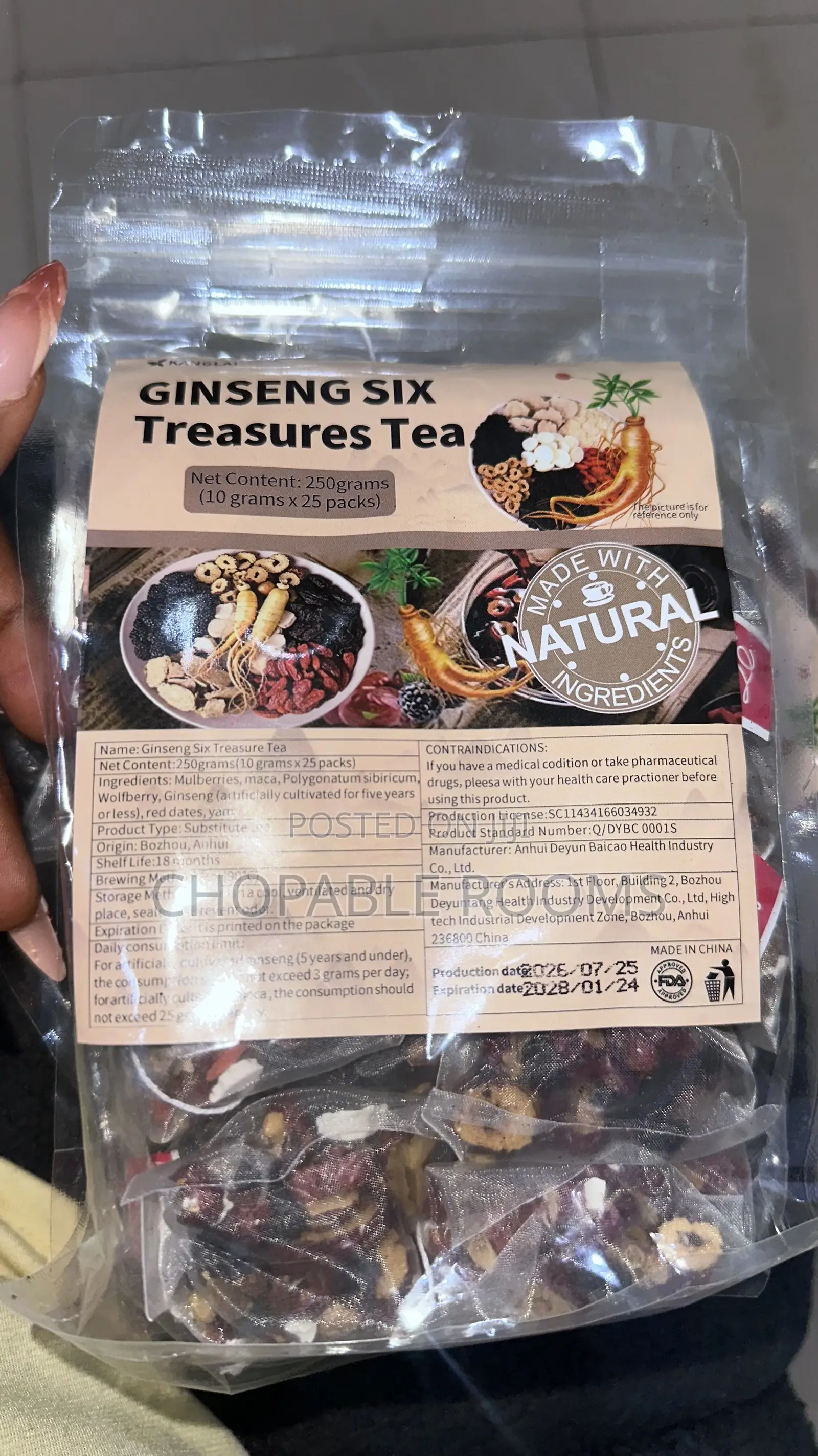 Premium Ginseng 6 Treasure Tea