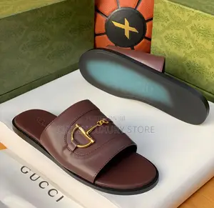 Gucci Quality Luxury Men Genuine Leather Pams
