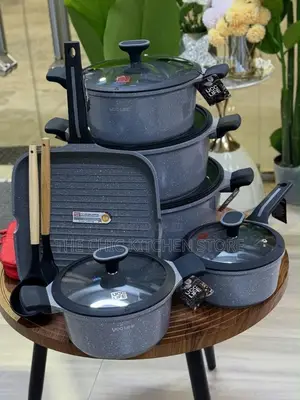 16pcs Original UCC LIFE Granite Coated Nonstick Cookware Set