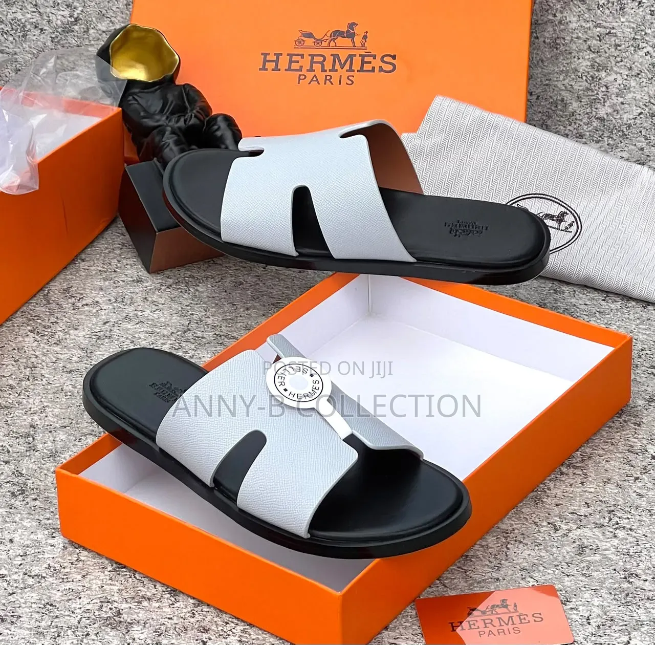 Original Hermes Paris Men Pam Slide