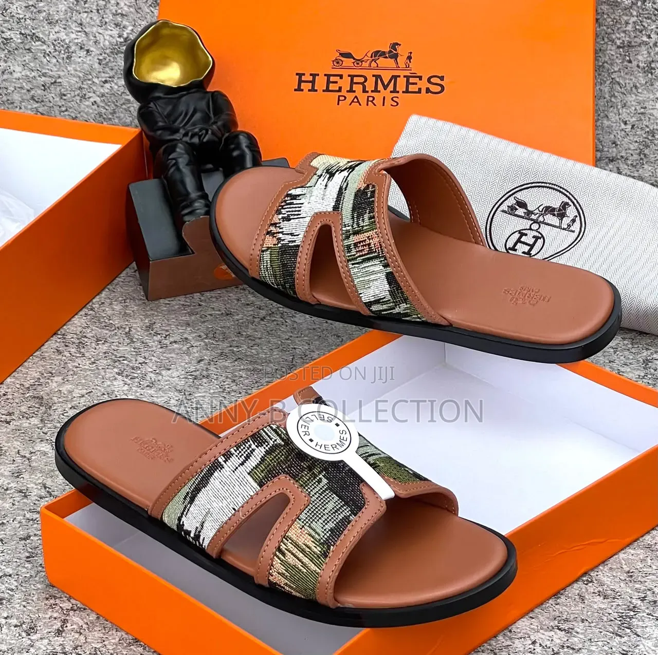 Original Hermes Paris Men Pam Slide