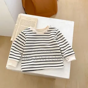 Baby Boys & Girls Striped Long-Sleeve Cotton Top (0–3 Months)