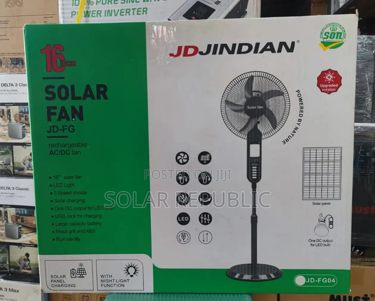 16inch JD Solar Fan