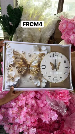 Luxury Butterfly Wall Clock and Home Decor