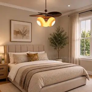 Floral Pendant Chandelier - Modern Bedroom Ceiling Light