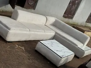 Luxury and Quality L Shape Couch With a Well Crafted Single,delivered
