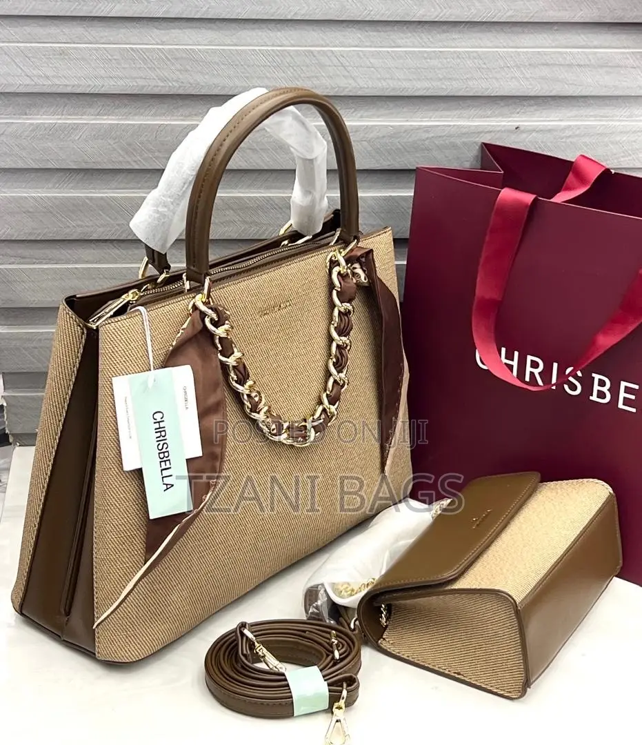 Chrisbella Woven Straps Leather Handbag