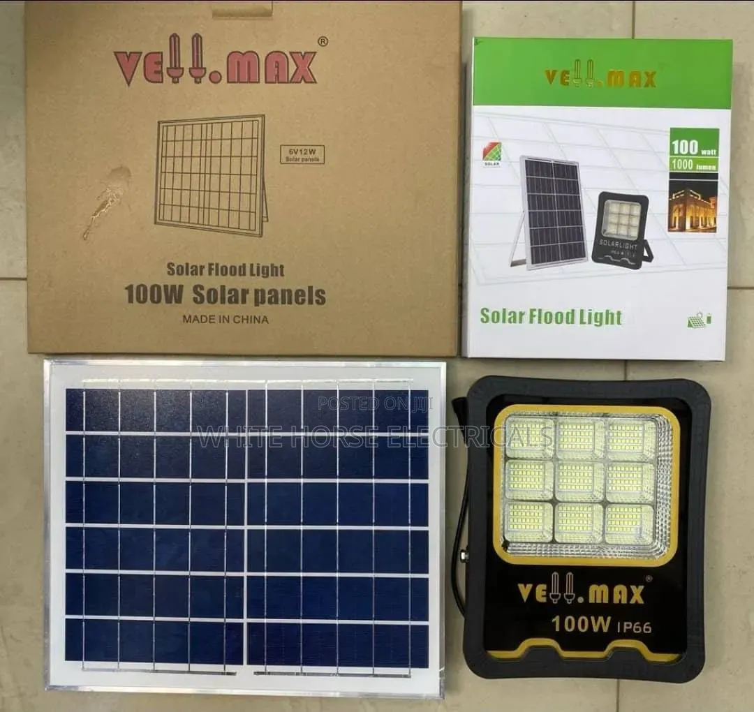 100w Velmax Solar Floodlight
