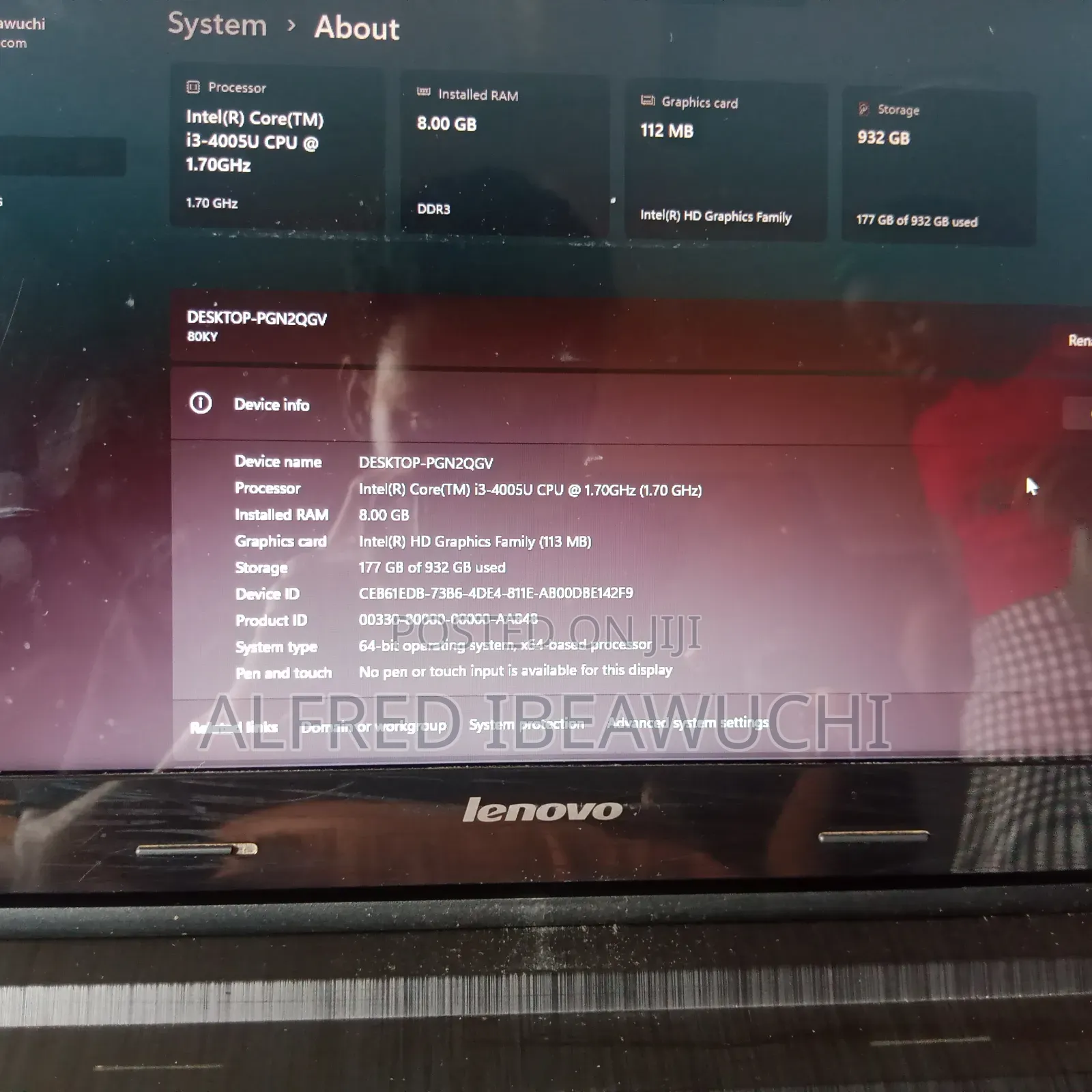 Laptop Lenovo G40 8GB Intel Core i3 HDD 1T