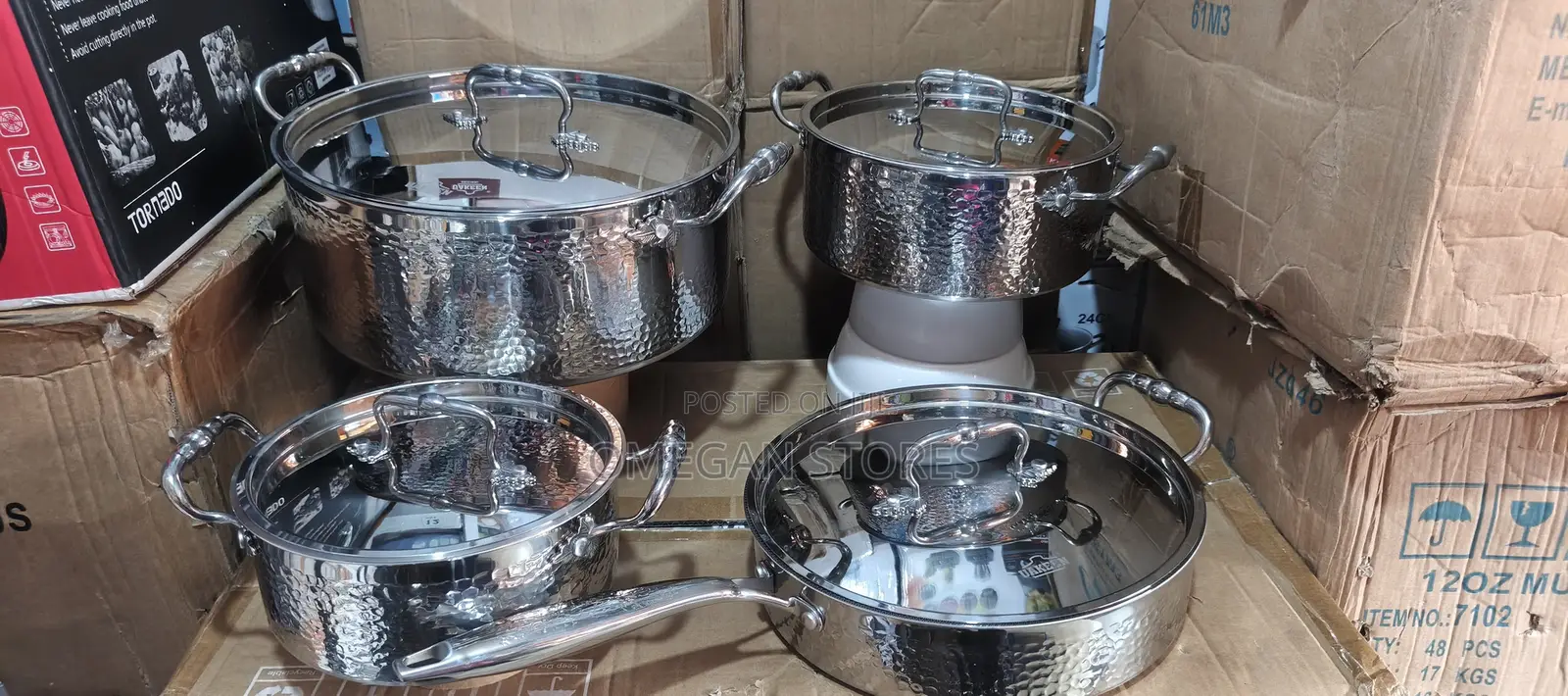 Uakeen 18/10 Tri-Ply Stainless Cookware Set