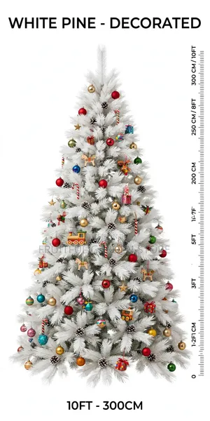 White Pine Christmas Tree - Decorated