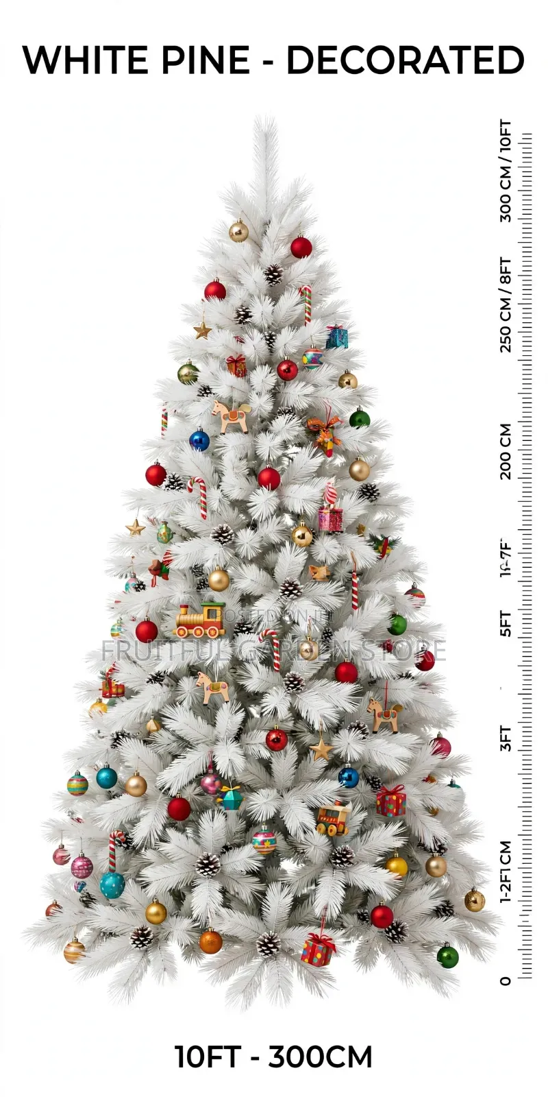White Pine Christmas Tree - Decorated