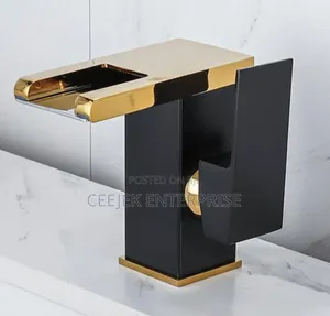 Original Black and Gold Water Fall Basin Mixer