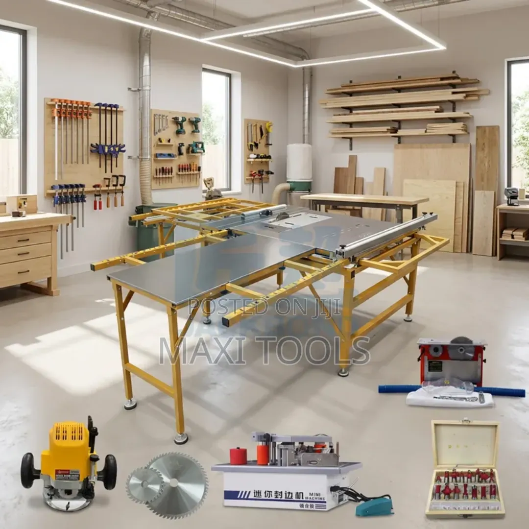 Portable Folding Sliding Table Saw and Woodworking Workstation