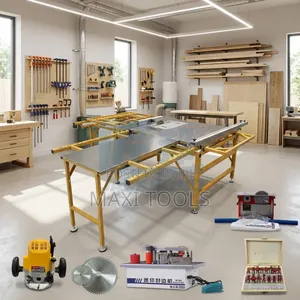 Portable Folding Sliding Table Saw and Woodworking Workstation