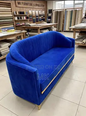 Blue 3 Seater Sofa