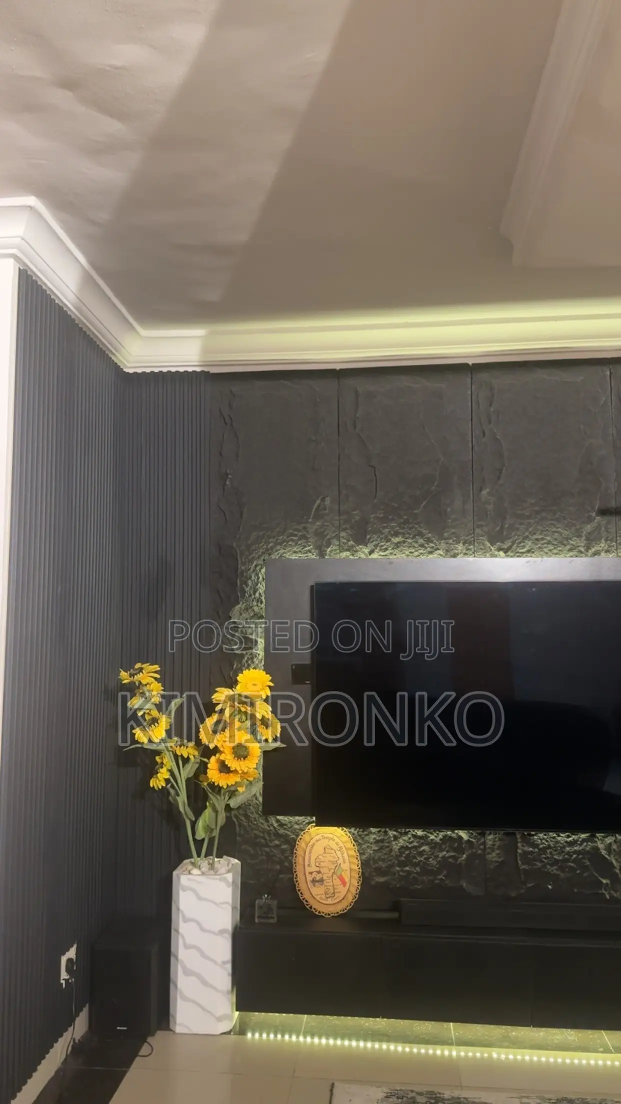 Black TV Console