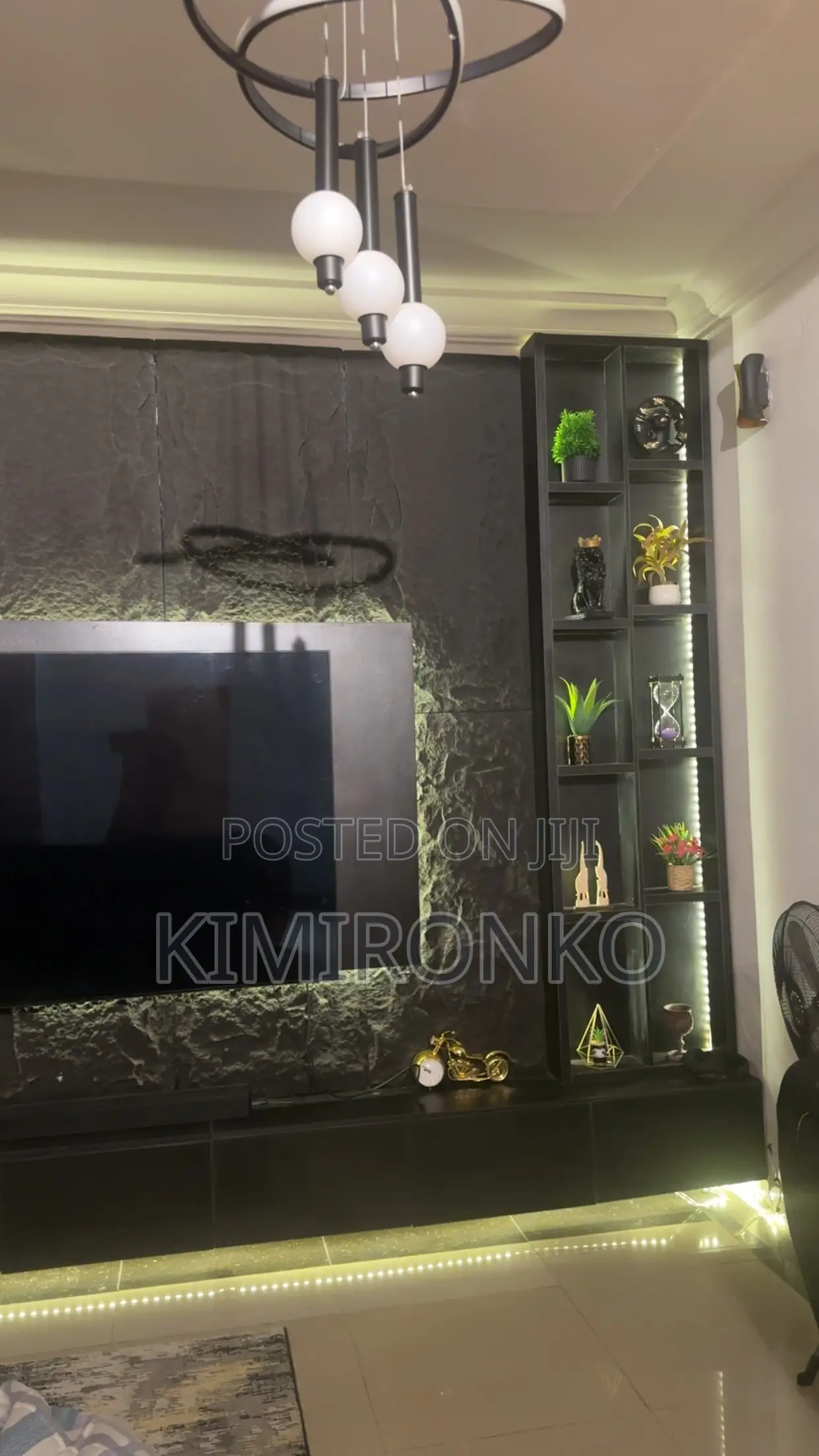 Black TV Console