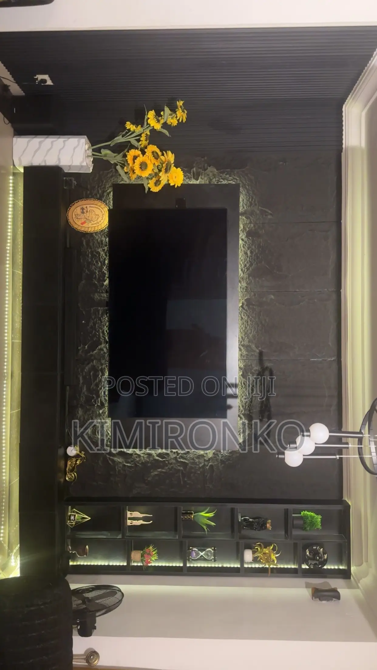 Black TV Console