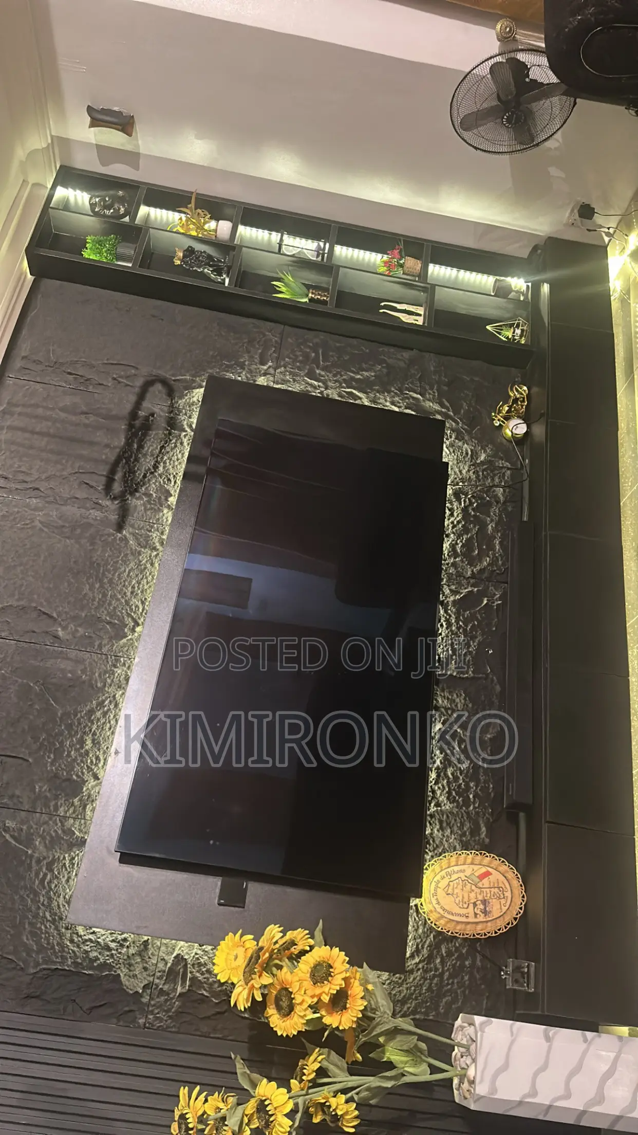 Black TV Console