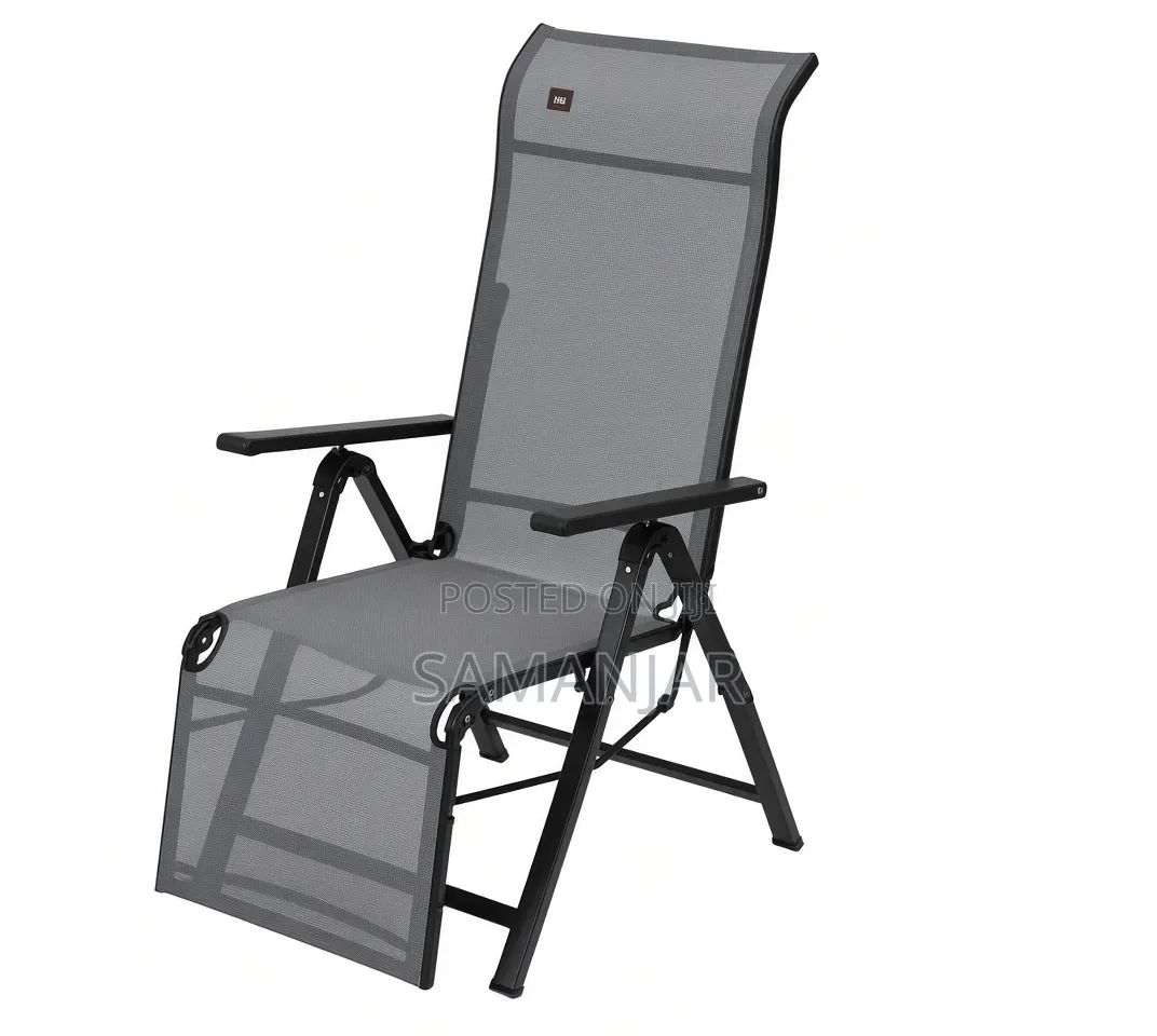Adjustable Folding Mesh Patio Lounge Chair With Extendable Leg Rest