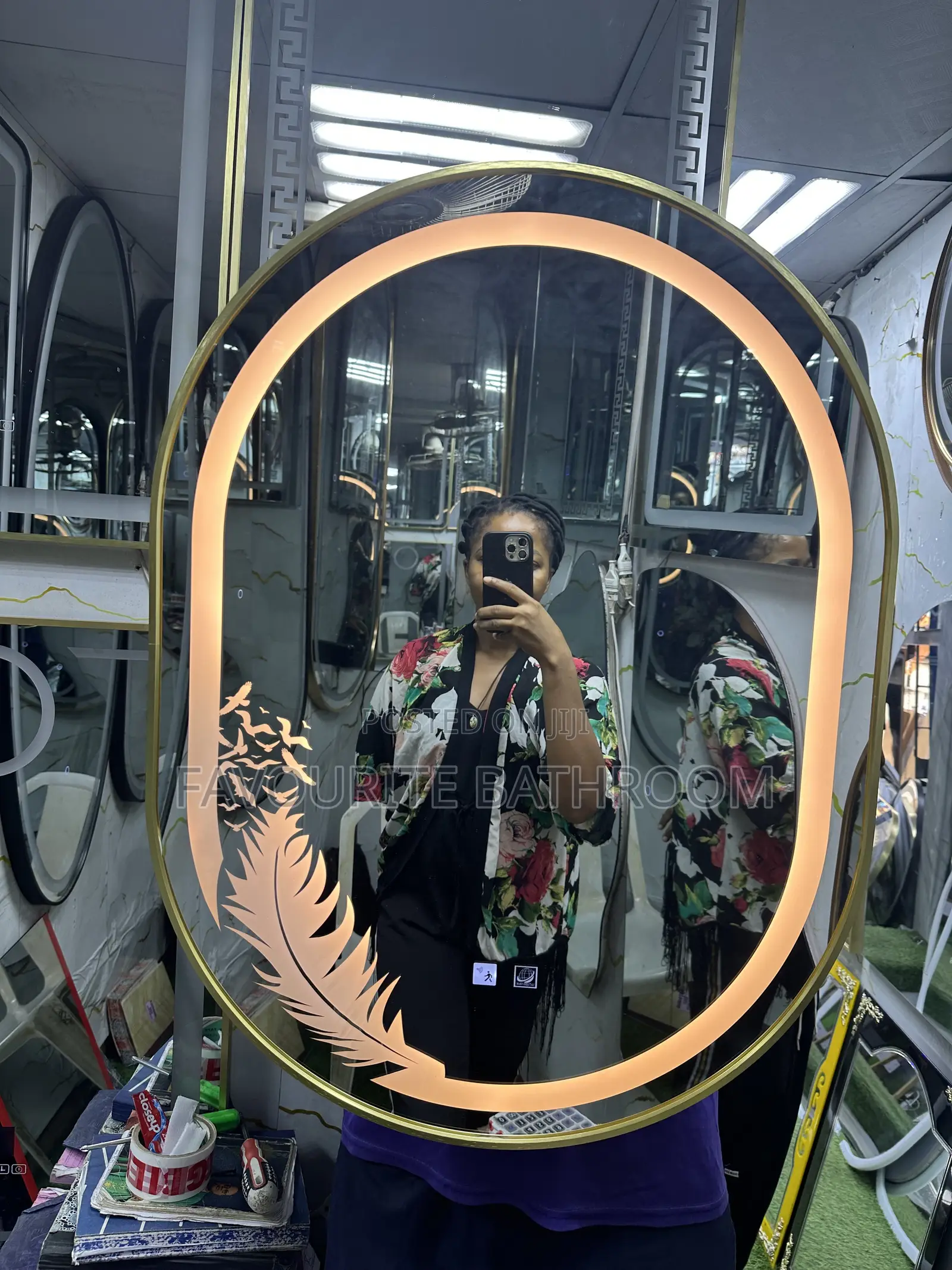 80by60 Frame Human Censor LED Mirror