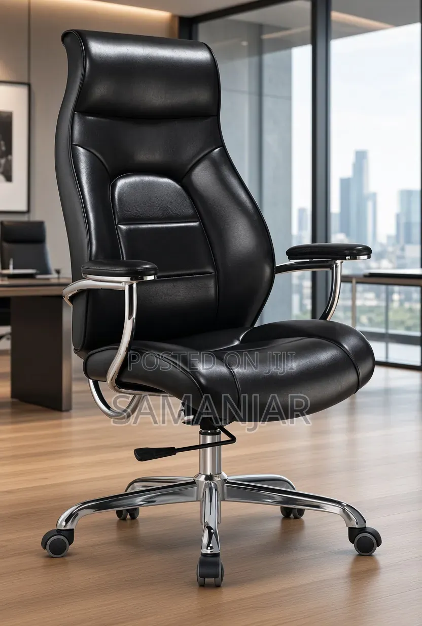 High-Back Leather Executive Office Chair