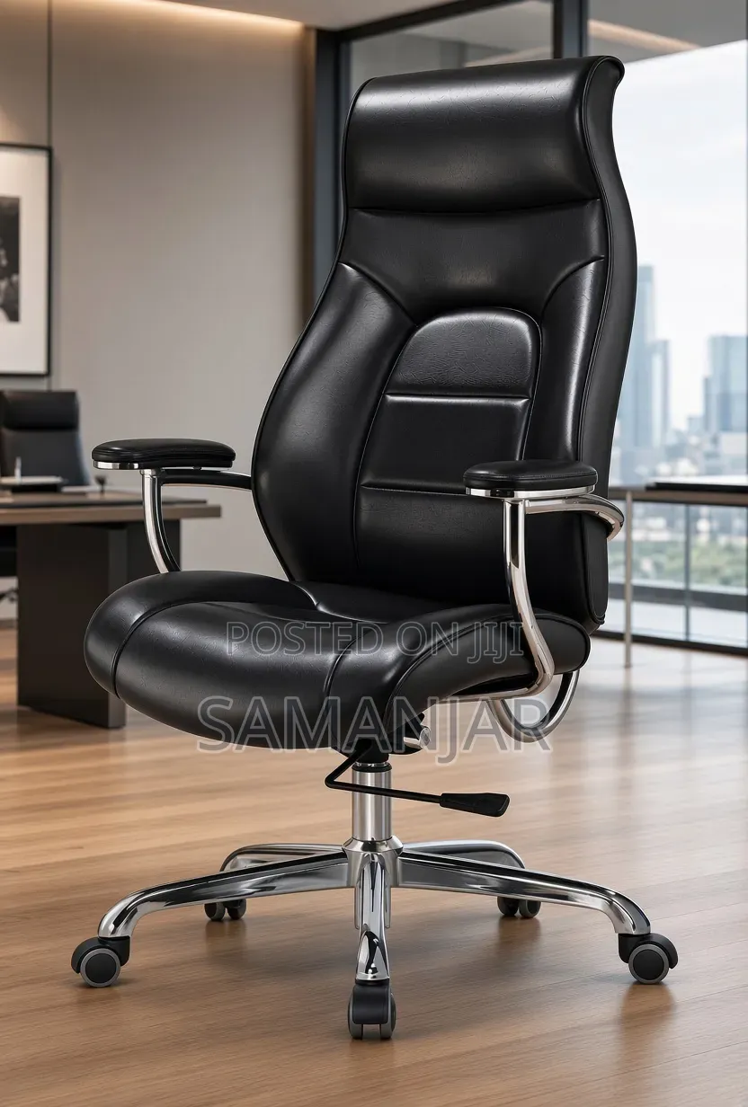 High-Back Leather Executive Office Chair