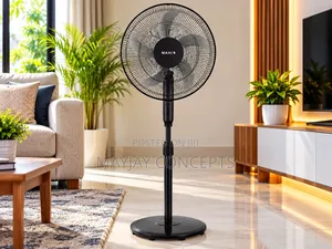 MAXI 16-Inch Standing Fan 40W Copper Motor 5 Blades-Inverter Friendly