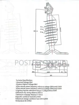 33KV Standoff Silicon Pot Insulators
