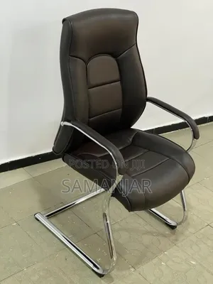 Executive Leatherette Visitor Chair — Chrome Cantilever Base