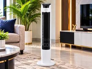 MAXI 44-Inch White Tower Fan 45W Low Power With 6 Speeds and Timer